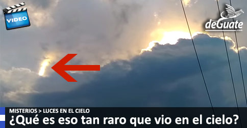 Extraño rayo de luz en el cielo